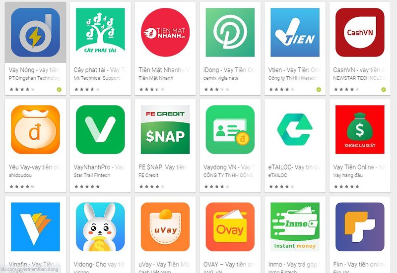 20 App vay tiền online trả góp hàng tháng